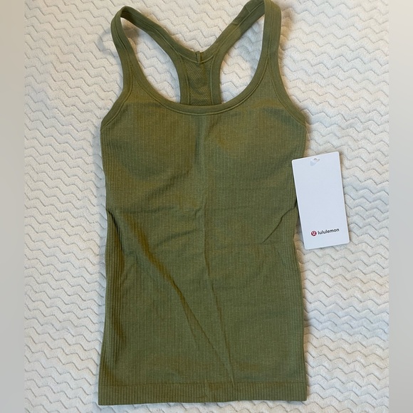 Lululemon Ebb to Street Tank Top sz2 bronze green NWT - Picture 2 of 8